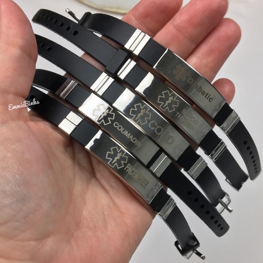 New Medic Alert ID Health Medical Bracelet Emergency Identification